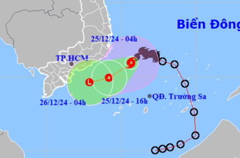 Bão số 10 áp sát vùng biển Ninh Thuận đến Bà Rịa - Vũng Tàu- Ảnh 1.