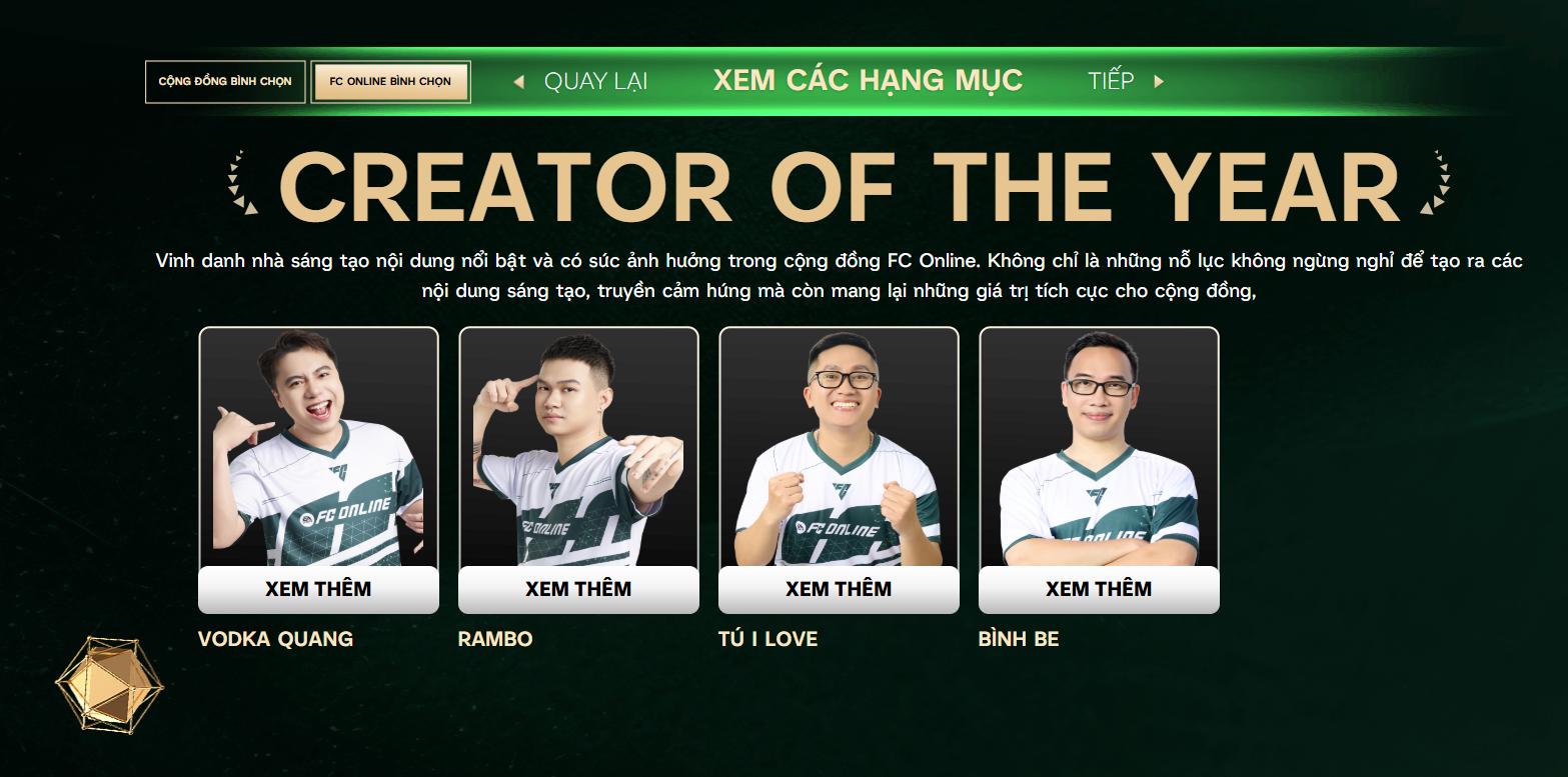 FC Online Year-End Gala 2024 chính thức trở lại: Ai sẽ trở thành Creator Of The Year năm nay?- Ảnh 6.