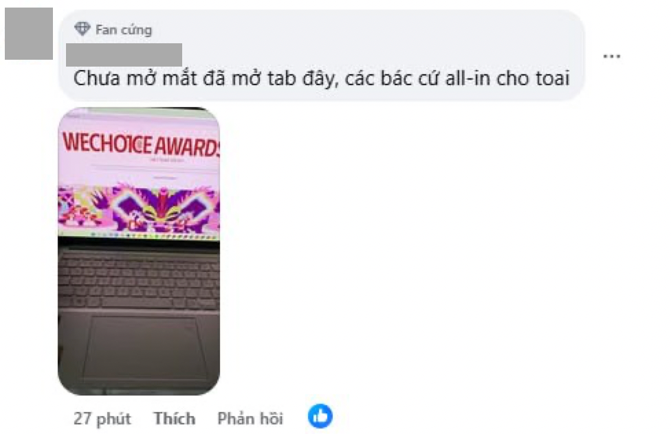 Ngay lúc này: 1 mét vuông gặp 10 cái tút mặn hơn muối biển cày vote cho thần tượng ở WeChoice Awards 2024- Ảnh 5.