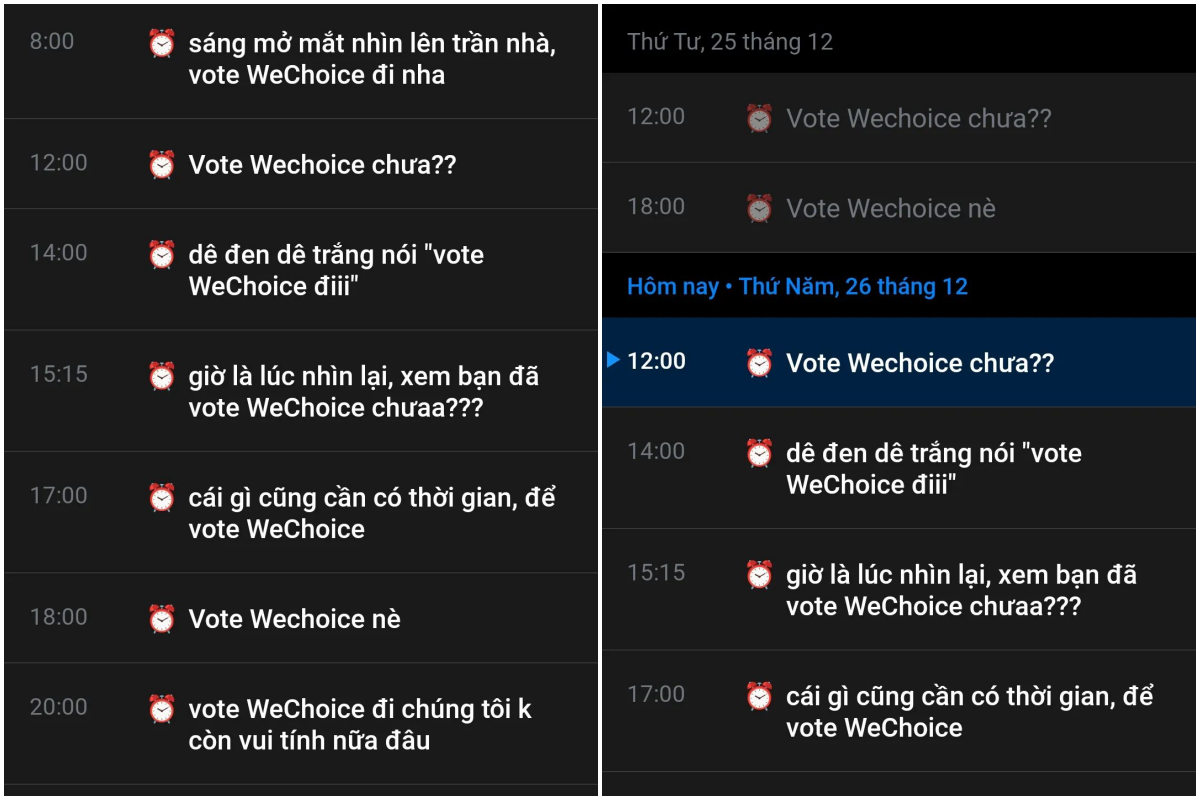 Ngay lúc này: 1 mét vuông gặp 10 cái tút mặn hơn muối biển cày vote cho thần tượng ở WeChoice Awards 2024- Ảnh 1.