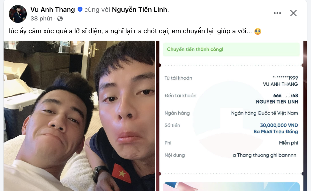 Tiến Linh được người đặc biệt thưởng n&oacute;ng sau khi ghi b&agrave;n cho ĐT Việt Nam, Fanpage FIFA gọi t&ecirc;n theo c&aacute;ch h&agrave;i hước- Ảnh 1.