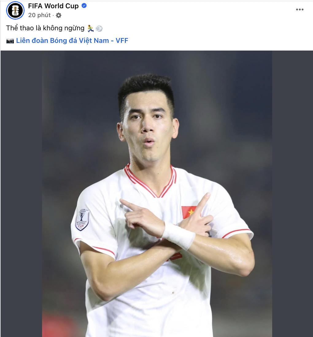 Tiến Linh được người đặc biệt thưởng n&oacute;ng sau khi ghi b&agrave;n cho ĐT Việt Nam, Fanpage FIFA gọi t&ecirc;n theo c&aacute;ch h&agrave;i hước- Ảnh 2.