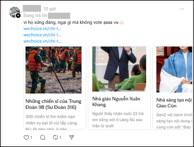 Tinh thần gọi vote “rất WeChoice” tại đường đua năm nay: Vì ai cũng xứng đáng!- Ảnh 1.