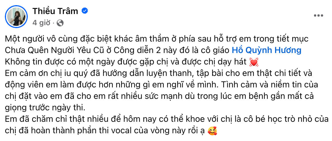 Người đứng sau giúp Thiều Bảo Trâm kết thúc với