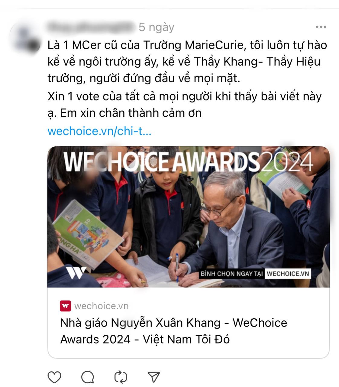 Hơn 470.000 lượt bình chọn cho "ông nội" Khang ở WeChoice Awards: "Thầy mình đấy các bạn!"- Ảnh 7.