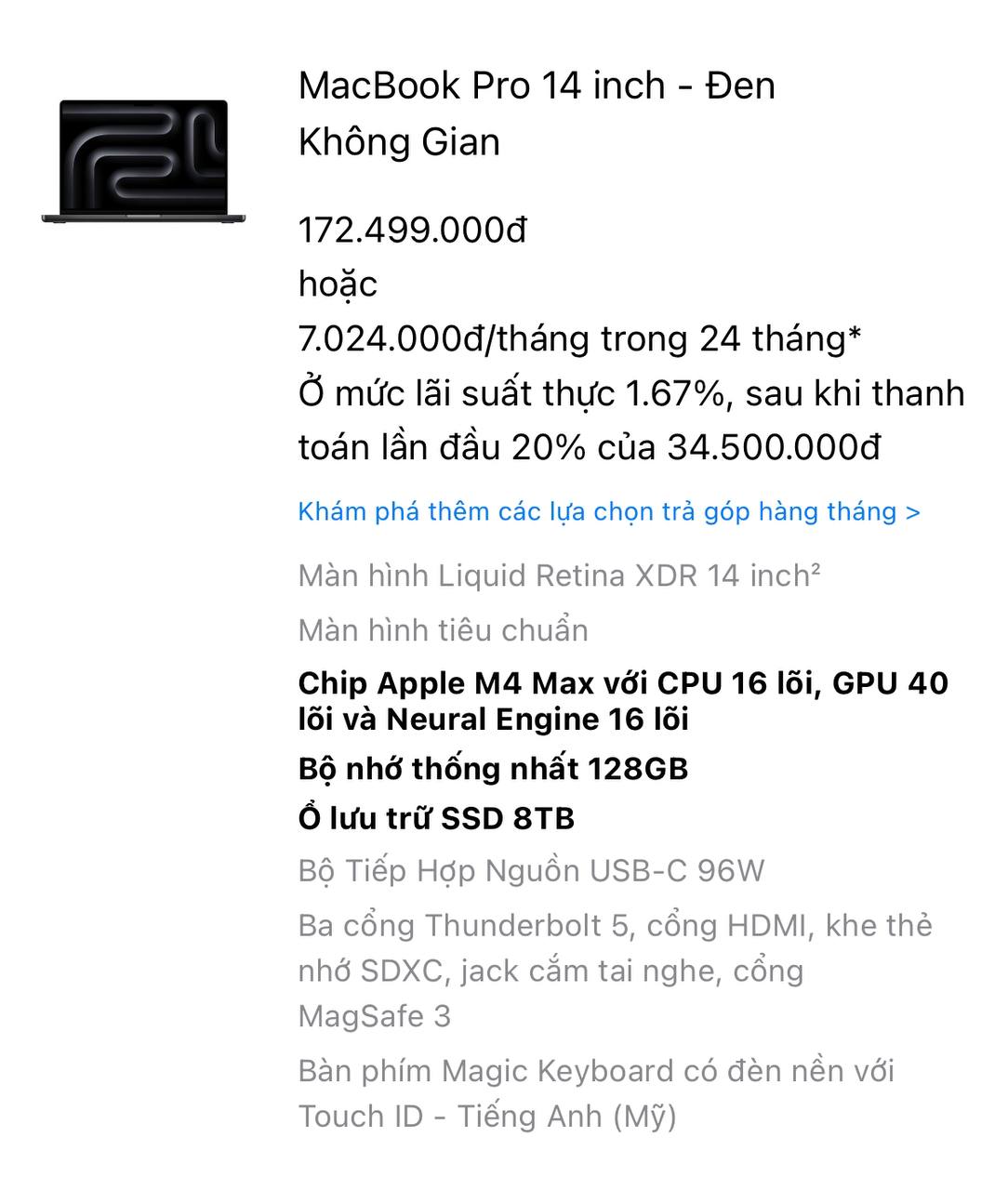 Apple bán MacBook Pro lên đến 172 triệu đồng- Ảnh 5.