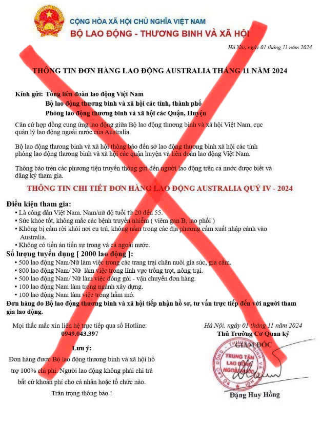 Giả mạo lừa đảo đưa lao động đi l&agrave;m việc tại H&agrave;n Quốc v&agrave; &Uacute;c- Ảnh 2.