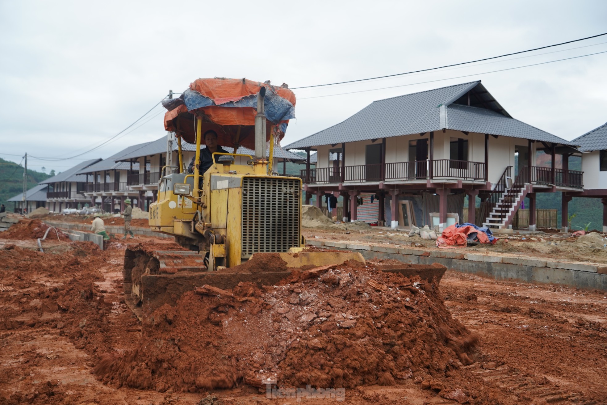 Người d&acirc;n L&agrave;ng Nủ dựng vườn, trồng hoa chuẩn bị về nh&agrave; mới- Ảnh 4.