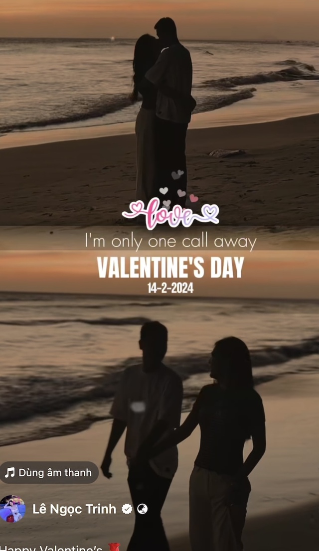 Hậu công khai tình cảm, diễn viên Ngọc Trinh khoe khoảnh khắc khoá môi bạn trai trên bãi biển - Ảnh 3.