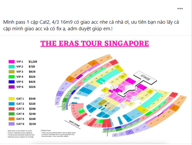 Tình hình The Eras Tour của Taylor Swift tại Singapore: Khán giả ồ ạt pass vé, fan Việt nên đề cao cảnh giác! - Ảnh 3.