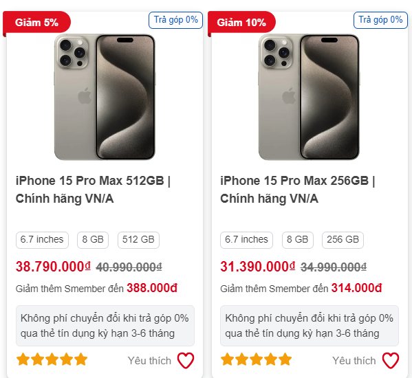 Có mẫu iPhone 15 Pro Max giảm đến 8 triệu đồng so với khi ra mắt, đây là mức giá cực đẹp để mua - Ảnh 3.