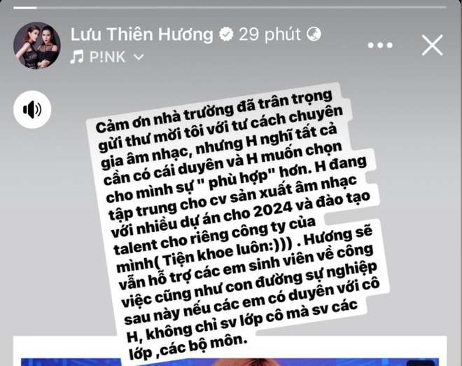 Lưu Thiên Hương rời Nhạc viện TP.HCM sau vụ bị ném điện thoại vào người, được mời hợp tác nhưng kiên quyết từ chối vì 1 lý do - Ảnh 2. Lưu Thiên Hương rời Nhạc viện TP.HCM sau vụ bị ném điện thoại vào người, được mời hợp tác nhưng kiên quyết từ chối vì 1 lý do - Ảnh 2.