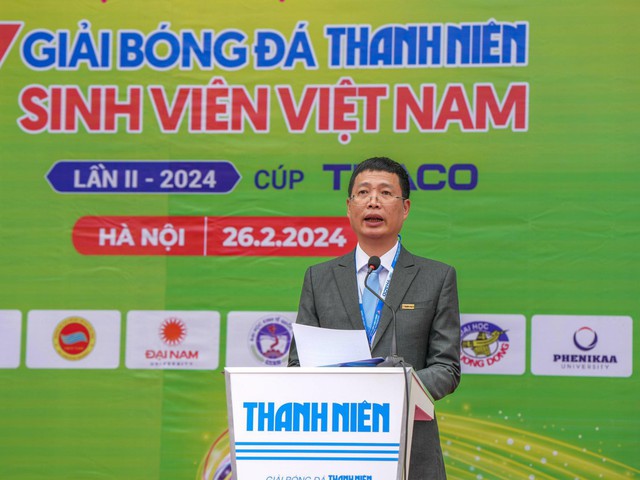Khai mạc Giải b&oacute;ng đ&aacute; Thanh Ni&ecirc;n sinh vi&ecirc;n Việt Nam: Đại học Thuỷ Lợi thắng tưng bừng ng&agrave;y ra qu&acirc;n - Ảnh 1.