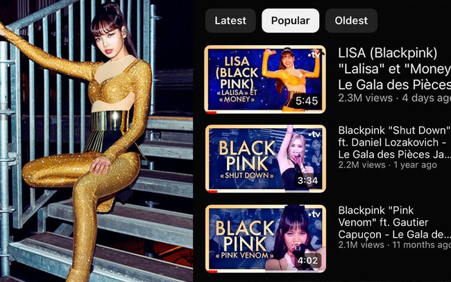 Video của Lisa (BLACKPINK) được xem nhiều nhất trên YouTube France TV - Ảnh 1.
