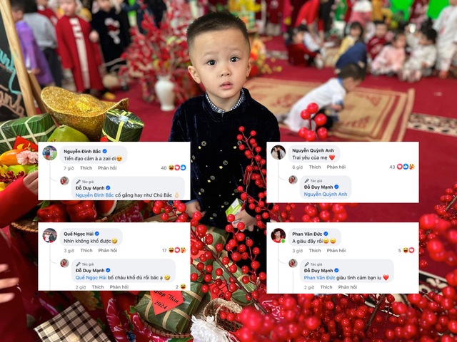Duy Mạnh khoe ảnh con trai kháu khỉnh, hội tuyển thủ Quế Ngọc Hải, Phan Văn Đức lập tức có phản ứng thú vị - Ảnh 1.