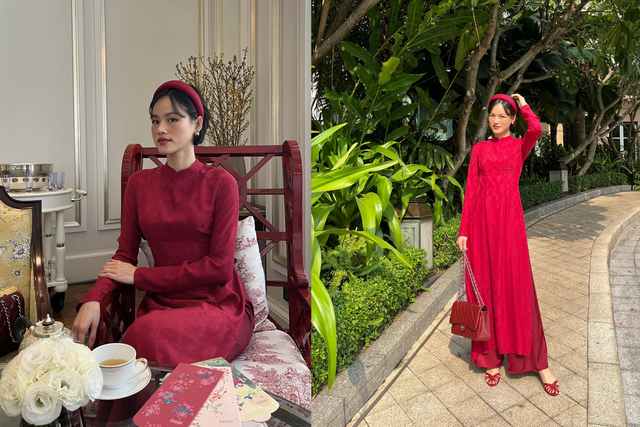 Giáp Tết mỹ nhân Việt đua nhau diện áo dài: Ai cũng hoá bỉ ngạn đỏ hồng cam, rực rỡ khắp cõi mạng - Ảnh 7.