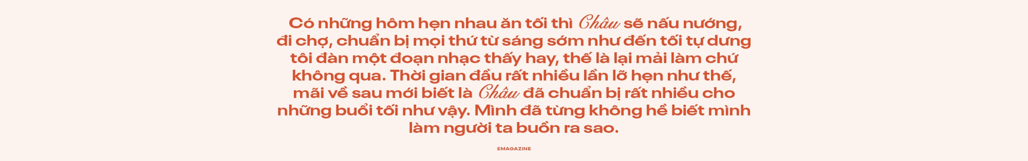 Binz và Châu Bùi: Người thương mình đủ nhiều sẽ không làm mình buồn