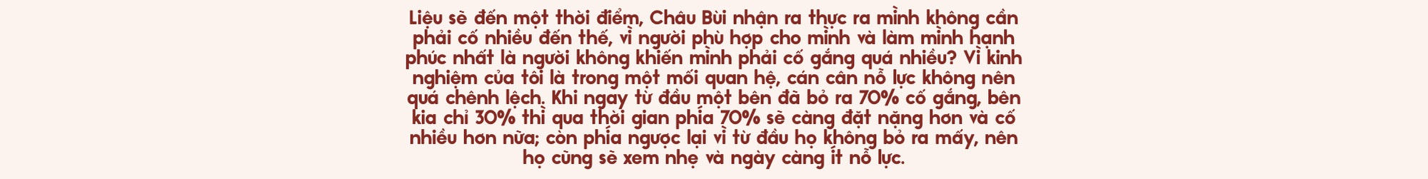 Binz và Châu Bùi: Người thương mình đủ nhiều sẽ không làm mình buồn