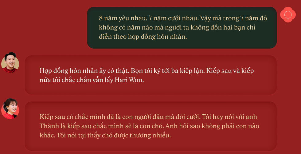 Trấn Thành - Hari Won hợp đồng hôn nhân kéo dài ba kiếp nhân sinh
