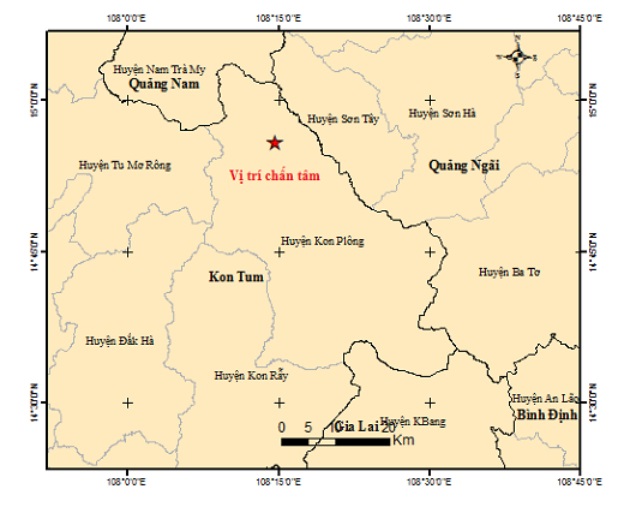 Kon Tum xảy ra 7 trận động đất trong ngày 16/3 - Ảnh 1.