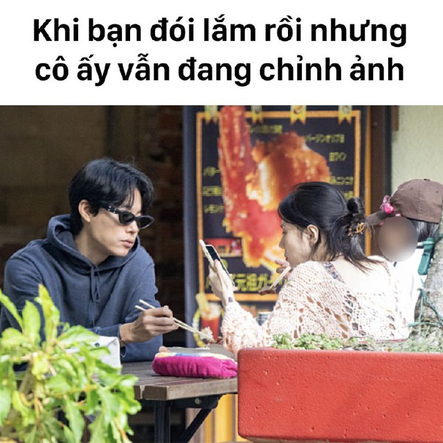 Loạt ảnh chế biểu cảm của Han So Hee với Ryu Jun Yeol ở Hawaii gây sốt: Sáng thứ 2, đang ăn thì sếp nhắn! - Ảnh 3.