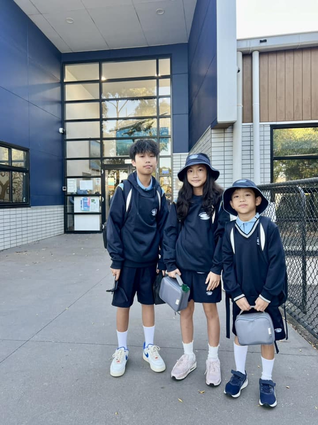 Ốc Thanh Vân tiết lộ chi tiết bất di bất dịch của 3 nhóc tỳ trong ngày đầu tiên đi học ở Úc - Ảnh 2.