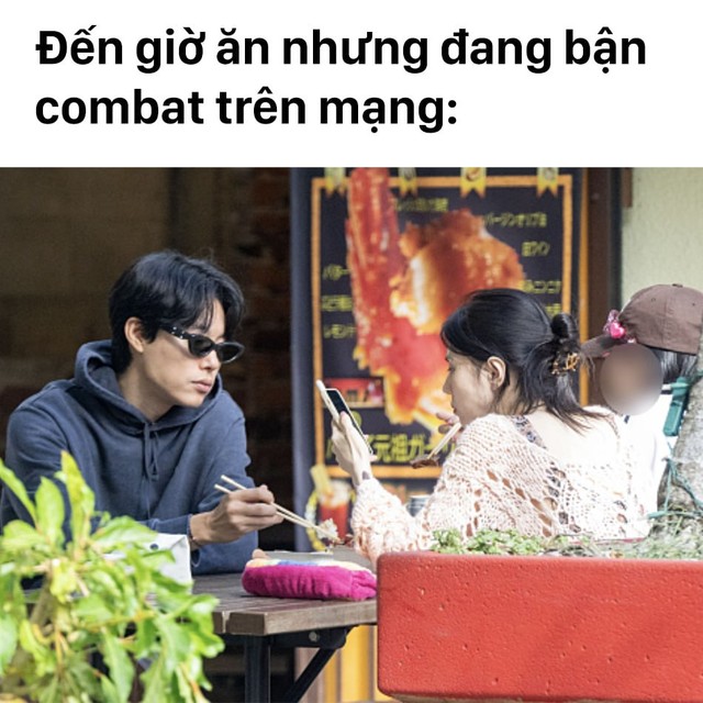 Loạt ảnh chế biểu cảm của Han So Hee với Ryu Jun Yeol ở Hawaii gây sốt: Sáng thứ 2, đang ăn thì sếp nhắn! - Ảnh 6.