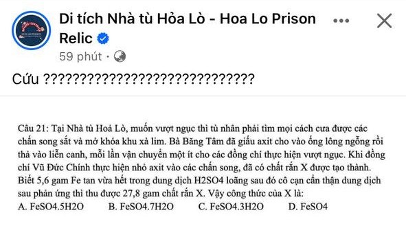 Team Hỏa Lò cầu cứu netizen trước bài tập môn Hóa có tình tiết lạ, các học bá chung tay giúp vẫn chưa ra kết quả - Ảnh 1.