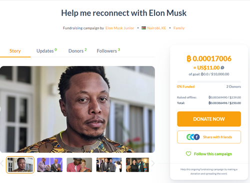 Người đàn ông Kenya tự nhận là con trai thất lạc của Elon Musk, kêu gọi CĐM quyên góp để đoàn tụ cùng cha - Ảnh 2.