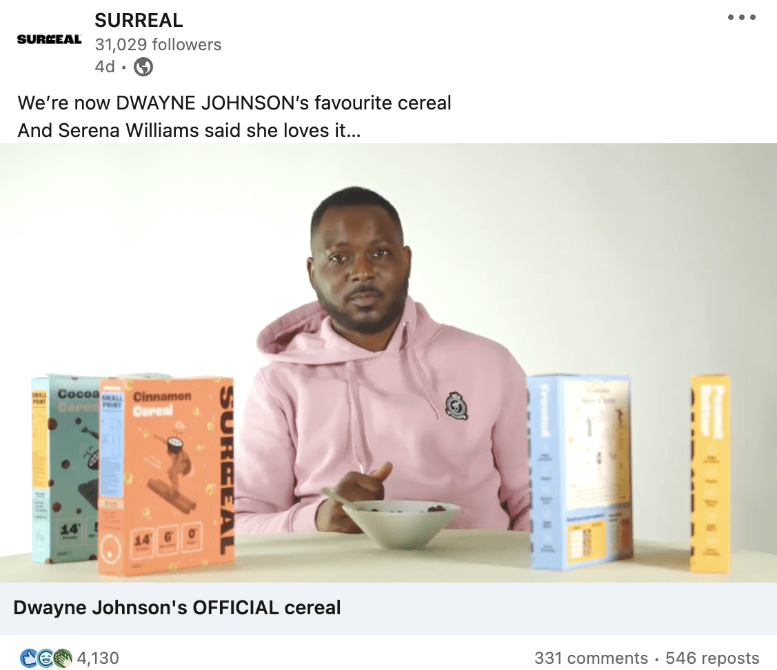 Surreal và Chiến dịch “mạo danh” kỳ lạ: Lạm dụng tên tuổi Ronaldo, Dwayne Johnson, Serena Williams… vẫn không bị tẩy chay, vụt sáng thành hiện tượng marketing hài hước đi kèm tranh cãi