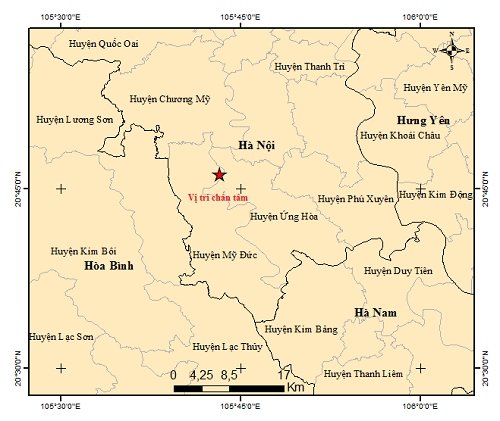 Động đất tại Hà Nội, nhiều khu vực cảm nhận rung lắc - Ảnh 1.