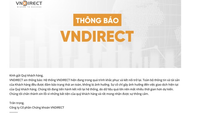 Ủy ban Chứng kho&aacute;n chỉ đạo khẩn sau vụ VNDIRECT bị tấn c&ocirc;ng - Ảnh 1.
