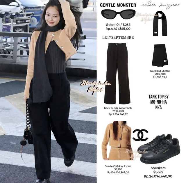 BLACKPINK flex style sân bay sau khi thành CEO: Jennie chuẩn phú bà với outfit gần 900 triệu, Lisa giản dị hơn các chị em - Ảnh 4.
