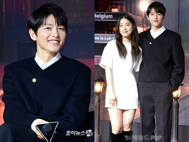 Song Joong Ki khoe cẩu lương với bà xã người Anh ở sự kiện, vợ chiếm sạch spotlight của cả dàn sao vì quá đẹp - Ảnh 2.