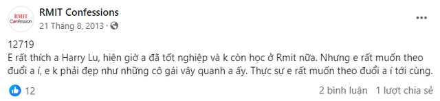 Những màn tỏ tình với Harry Lu trên trang confession RMIT 11 năm trước hot lại: Em thích anh quá rồi thì phải làm sao? - Ảnh 6.