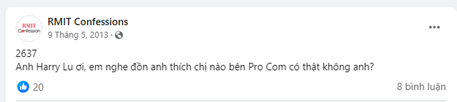 Những màn tỏ tình với Harry Lu trên trang confession RMIT 11 năm trước hot lại: Em thích anh quá rồi thì phải làm sao? - Ảnh 12.