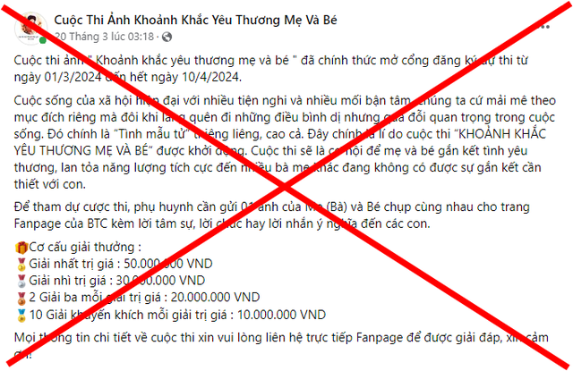 Mạo danh VTV tổ chức Khoảnh Khắc Y&ecirc;u Thương Mẹ v&agrave; B&eacute; lừa phụ huynh hơn 2 tỷ đồng - Ảnh 1.
