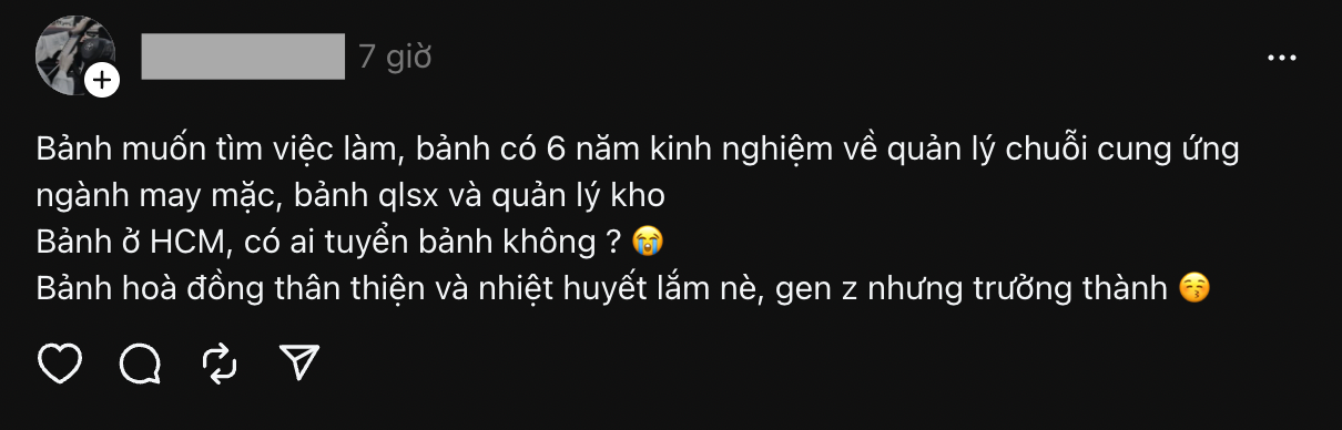 Thời Gen Z kéo nhau lên Threads tìm việc đông như trẩy hội: Không khoe bằng cấp, đăng ảnh xinh rồi viết cap thú vị là tiếp cận cả 10.000 người - Ảnh 4.