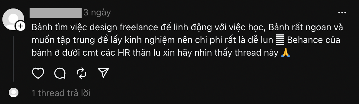 Thời Gen Z kéo nhau lên Threads tìm việc đông như trẩy hội: Không khoe bằng cấp, đăng ảnh xinh rồi viết cap thú vị là tiếp cận cả 10.000 người - Ảnh 3.