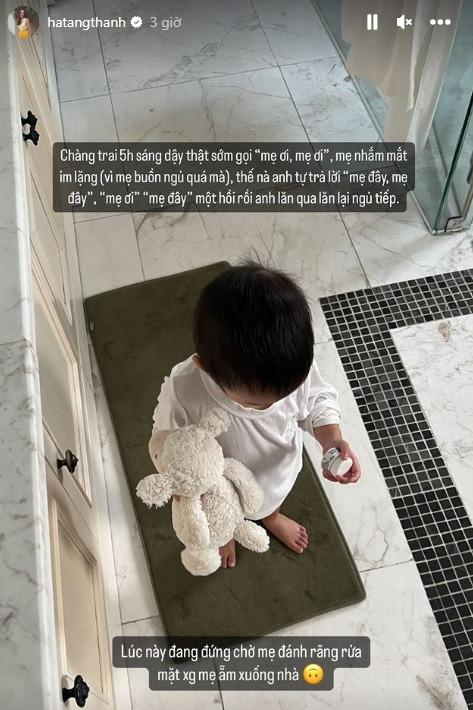 Khoảnh khắc đáng yêu của Tăng Thanh Hà bên con trai, vóc dáng quý tử út nhà hào môn gây chú ý - Ảnh 5.