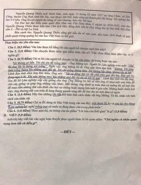 Xôn xao đề Văn cuối kỳ lớp 10 dài 3 mặt A4, đọc 30 phút không xong, đến sinh viên sư phạm còn than sao kinh khủng thế - Ảnh 3.