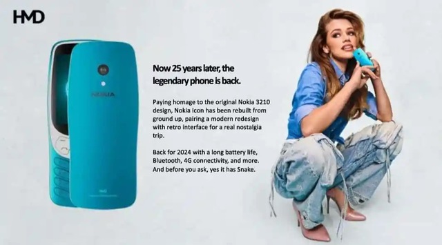 Nokia 3210 (2024) rò rỉ: Điện thoại cục gạch huyền thoại trở lại sau 25 năm - Ảnh 1.