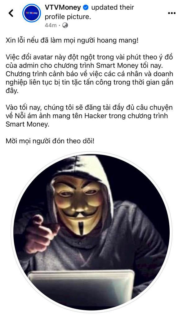 Sau Độ Mixi, Quang Linh Vlog, đến lượt fanpage VTV Money bị hack, thực hư thế nào? - Ảnh 2.