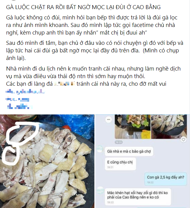 Kỳ nghỉ lễ bất ổn ở Cao Bằng: Gà luộc rồi bất ngờ tự mọc thêm đùi, thắc mắc thì bị chủ quán mắng mắt chị đui à! - Ảnh 2.