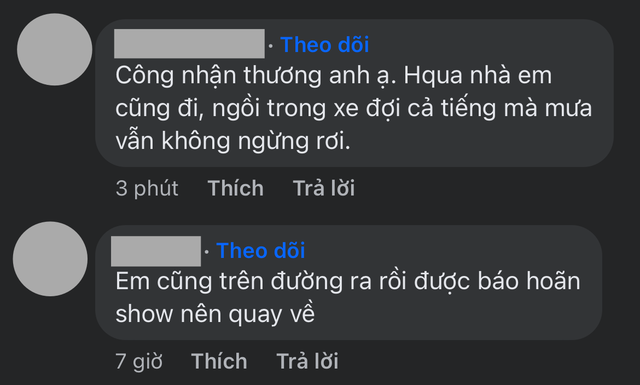 Đội mưa đi xem Hương Tràm diễn, vợ Công Lý chứng kiến cảnh tượng khó quên của nữ ca sĩ khi show bị hủy gấp - Ảnh 4.