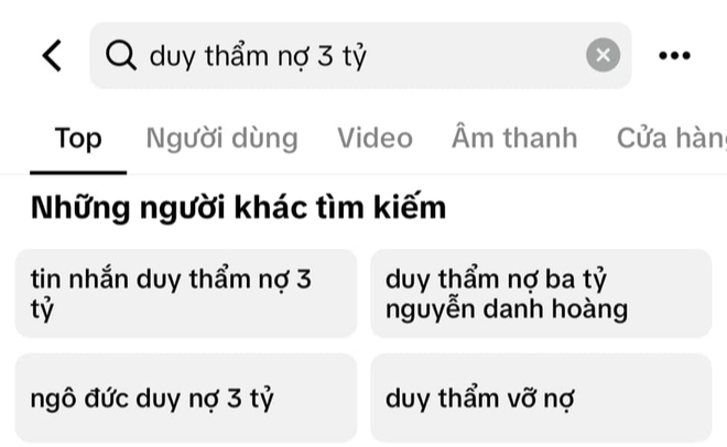 Thực hư chuyện Duy Thẩm nợ 3 tỷ đang lọt top tìm kiếm trên TikTok, chính chủ nói gì? - Ảnh 2.