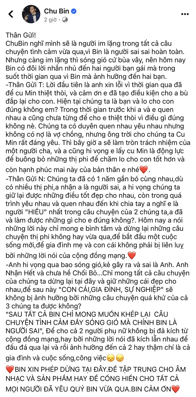 1 năm sau khi bị tố ngoại tình lúc bạn gái đang mang thai, nam ca sĩ Việt lên tiếng xin lỗi - Ảnh 2.
