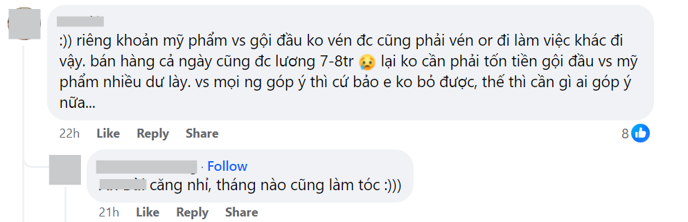 Bảng chi tiêu của cô vợ khiến MXH dậy sóng: Tháng nào cũng chi 2 triệu làm tóc, dù hết tiền cũng không cắt giảm - Ảnh 5.