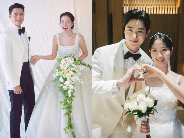 Laut Son Ye Jin, die ein solches Hochzeitskleid trägt, wird sie einen sowohl gutaussehenden Ehemann als auch eine schlichte Ehefrau haben – Foto 5.