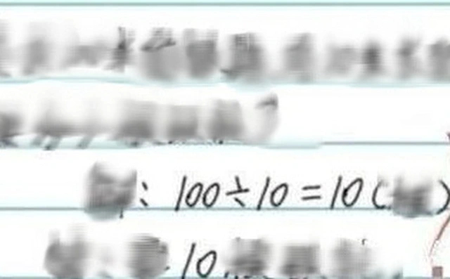 Con làm 100 : 10 = 10 bị gạch sai, bố bức xúc gọi thẳng cho cô giáo để đối chất và sự thật bẽ bàng đằng sau - Ảnh 1.
